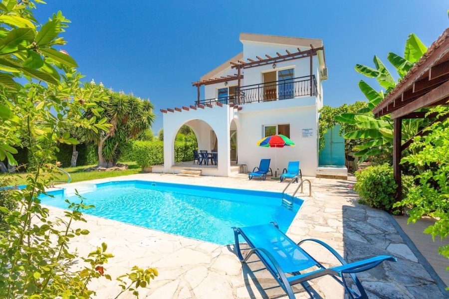 Bari - Polis - Sun Beach Villa Thio Large Private Pool Walk to Beach A C Wifi Car Not Required - 2840
