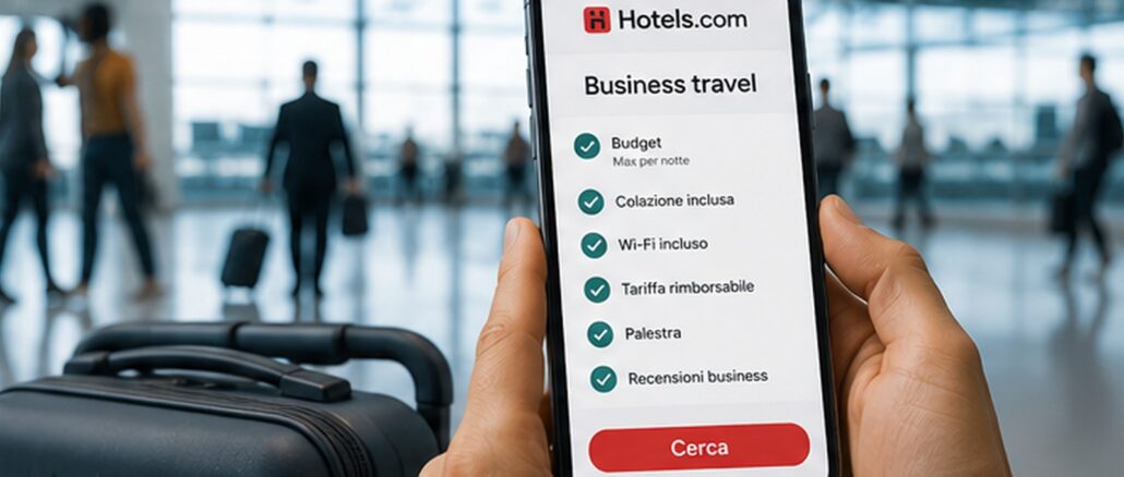Hotels.com introduce nuovi strumenti per il business travel con budget, servizi inclusi, tariffe rimborsabili e funzioni dedicate ai viaggi di lavoro. Foto ftrai