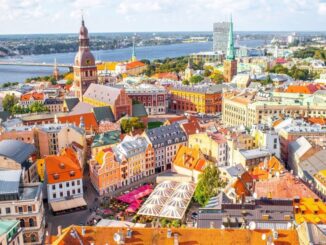 Panorama di Riga, capitale della Lettonia