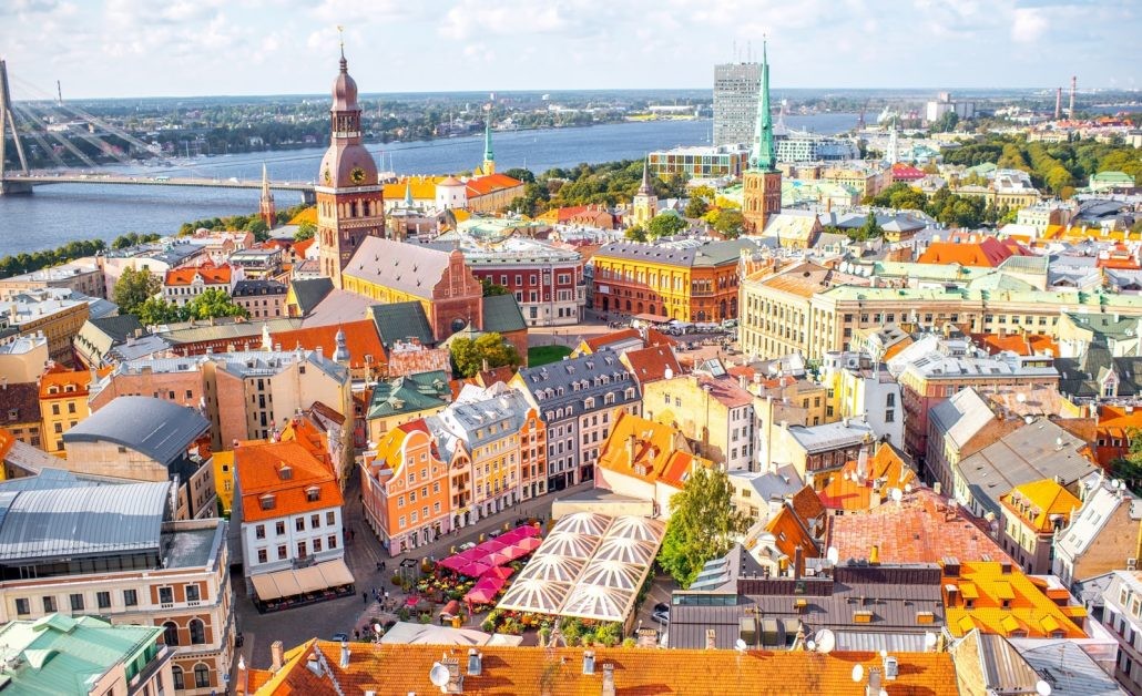 Panorama di Riga, capitale della Lettonia