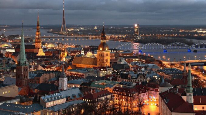 Veduta di Riga, Lettonia