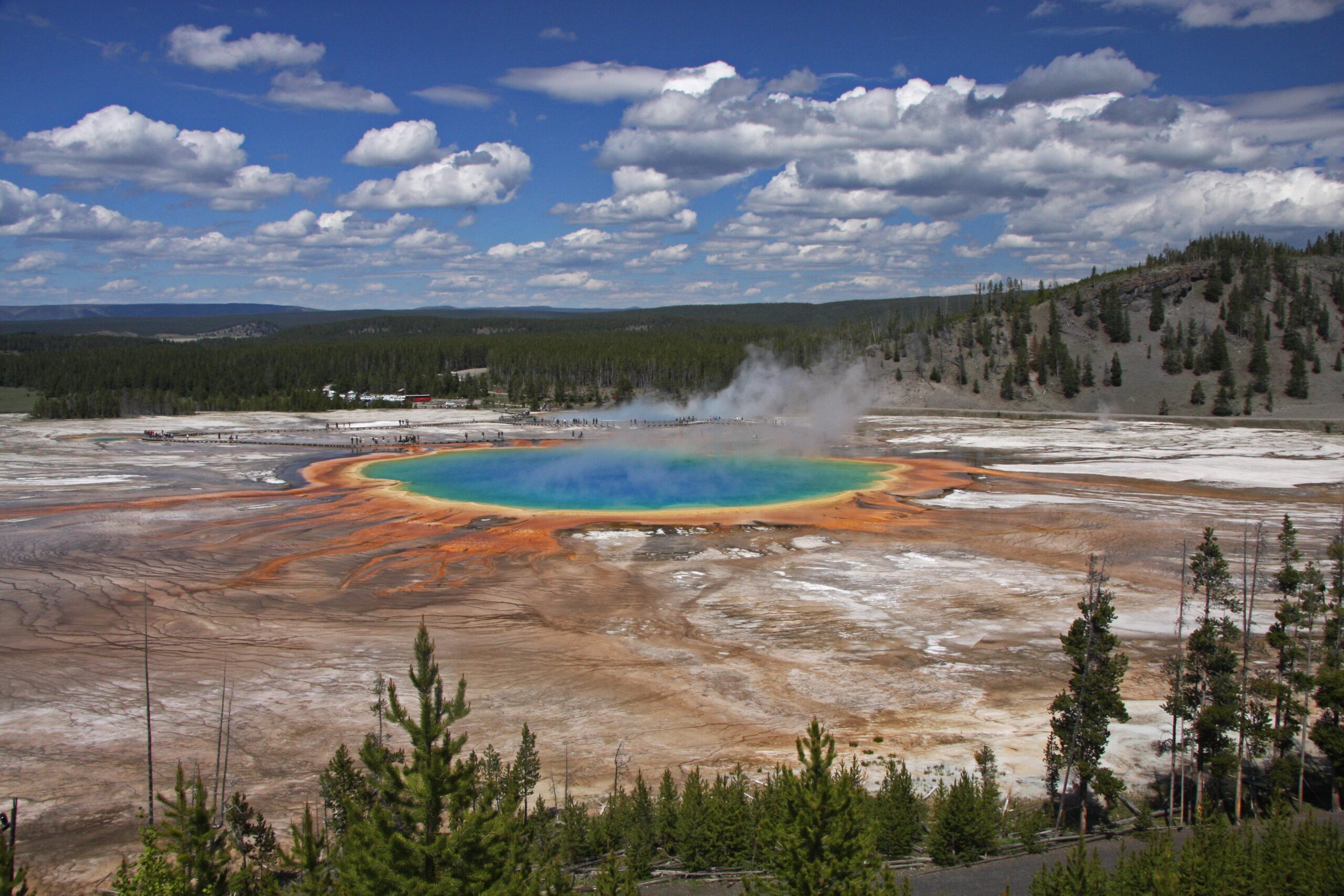Grand Prismatic Spring im Yellowstone Park, Wyoming