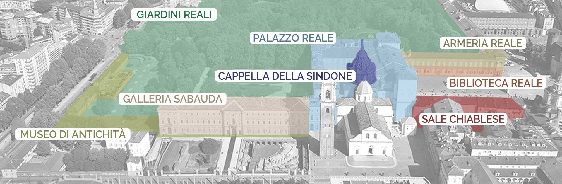 Mappa Musei Reali, Torino