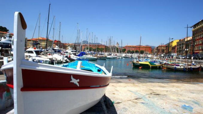 Particolare del porto di Nizza, in Francia