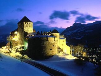 Castello di Vaduz, vista serale
