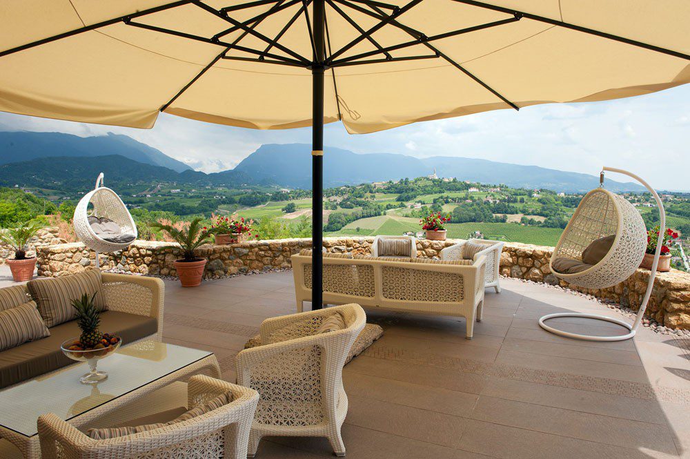 Ca' de Poggio ristorante resort a San Pietro di Feletto, la terrazza