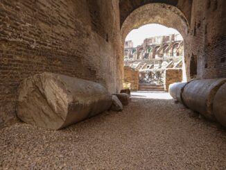 Un particolare del sottopassaggio utilizzato nel Colosseo, Roma