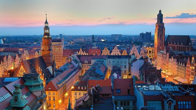 Varsavia, panorama della capitale della Polonia