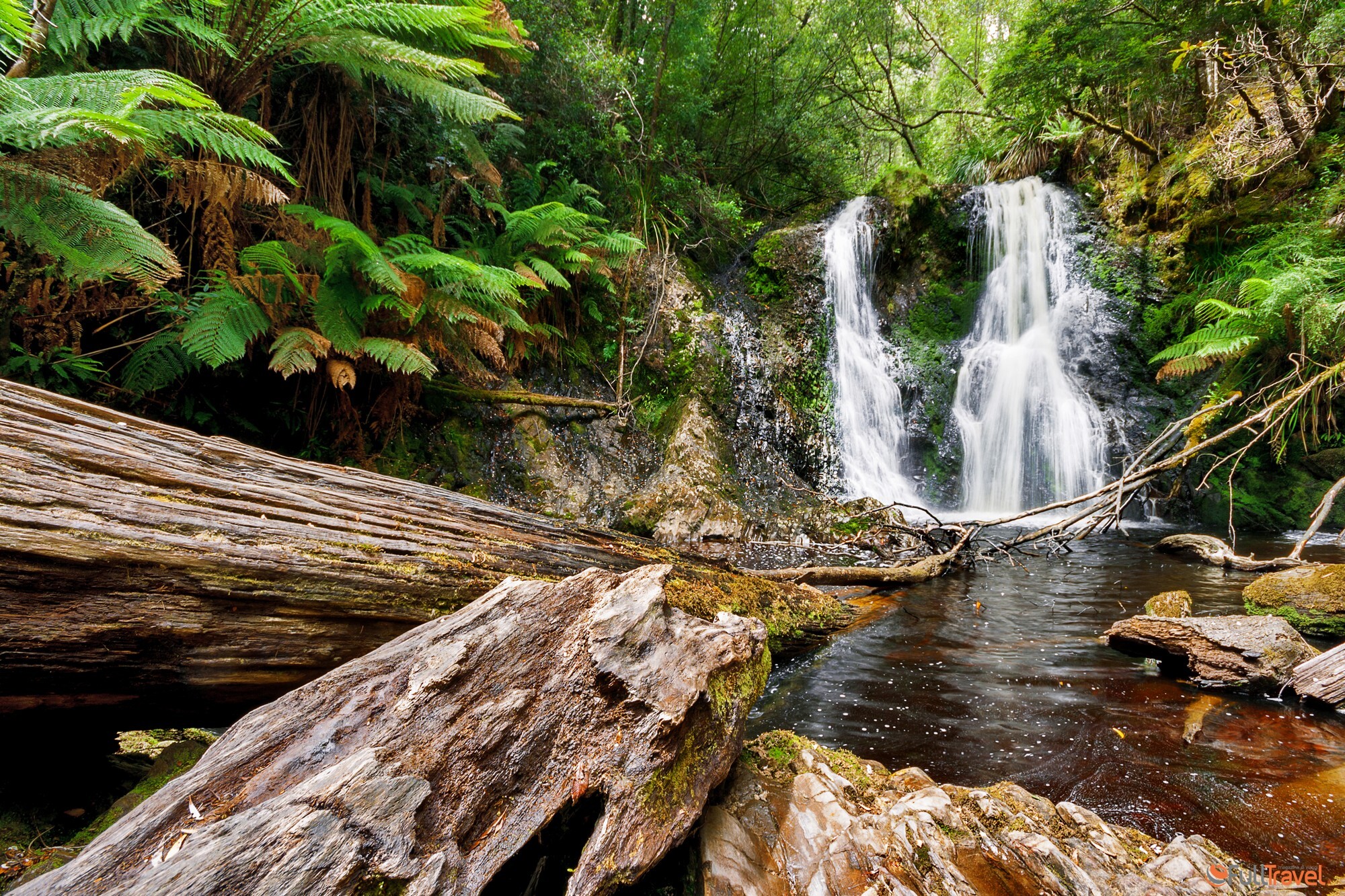 Hogarth Falls in People's Park, Strahan, Tasmania, Australia