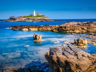 Godrevy, lighthouse in St Ives Bay, Cornwall