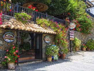Una cafetería en Betancuria, Islas Canarias