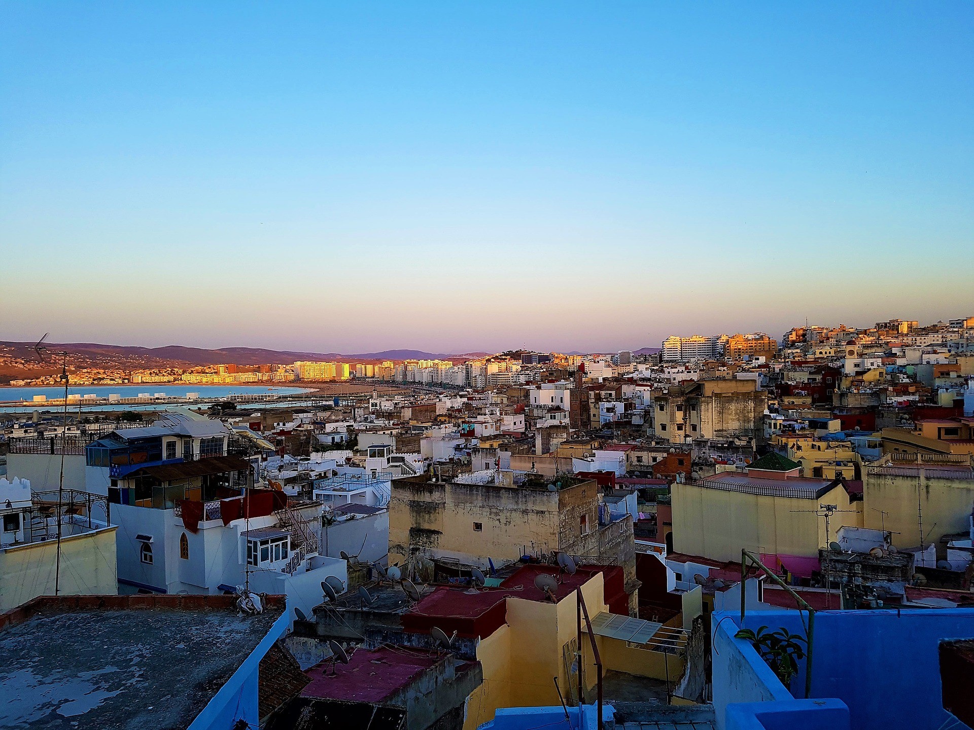 Panorama di Tangieri, Marocco
