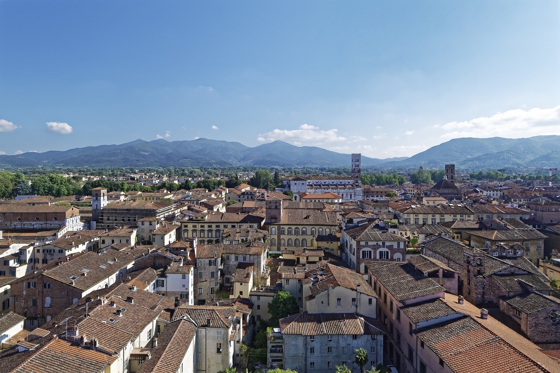 Uitzicht op Lucca, Toscane