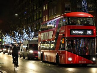Straßen von London zu Weihnachten