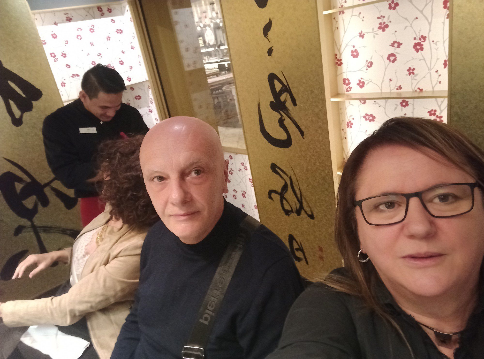 Au restaurant japonais avec mes collègues sur le Costa Toscana