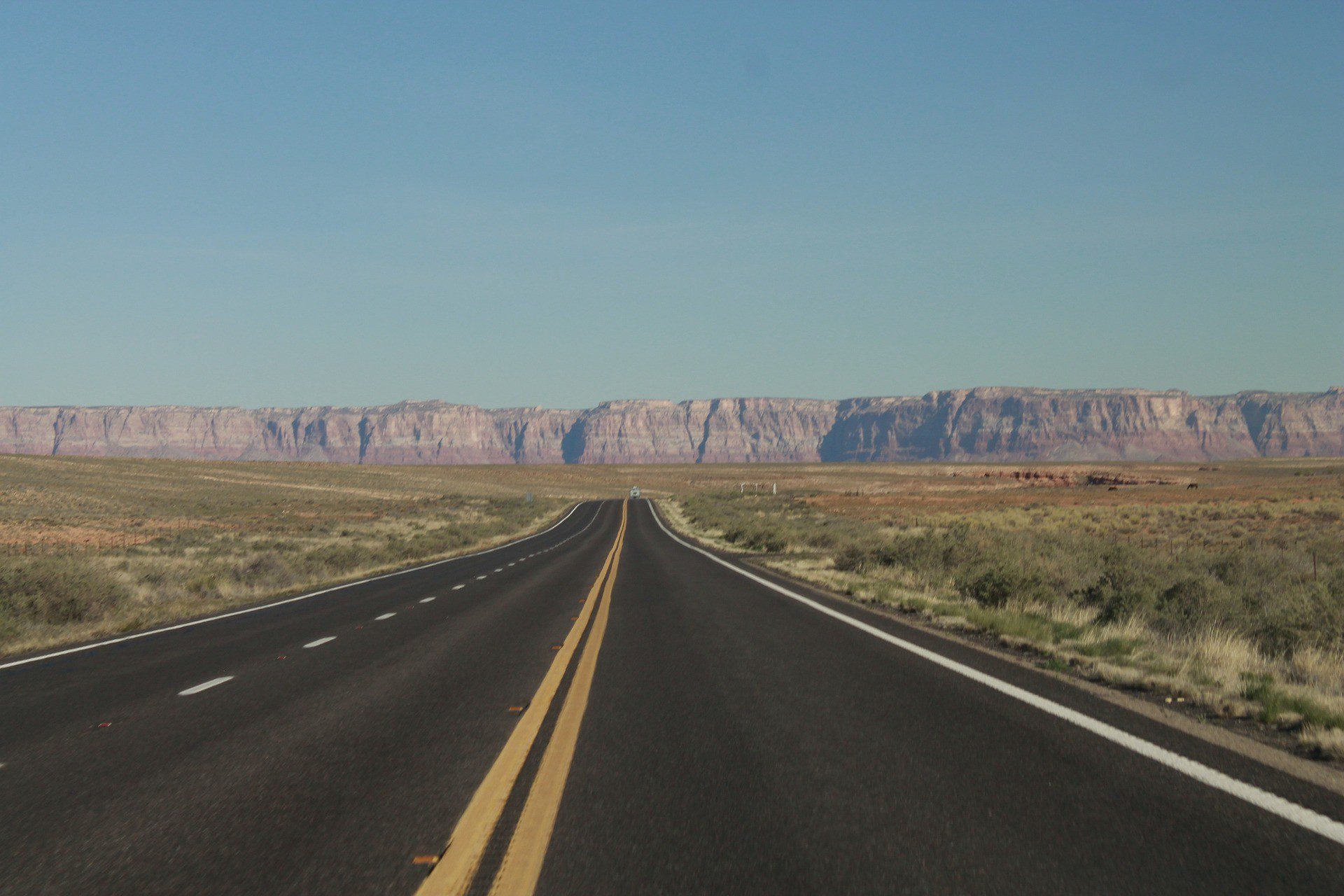 Strada americana verso il Gran Canyon