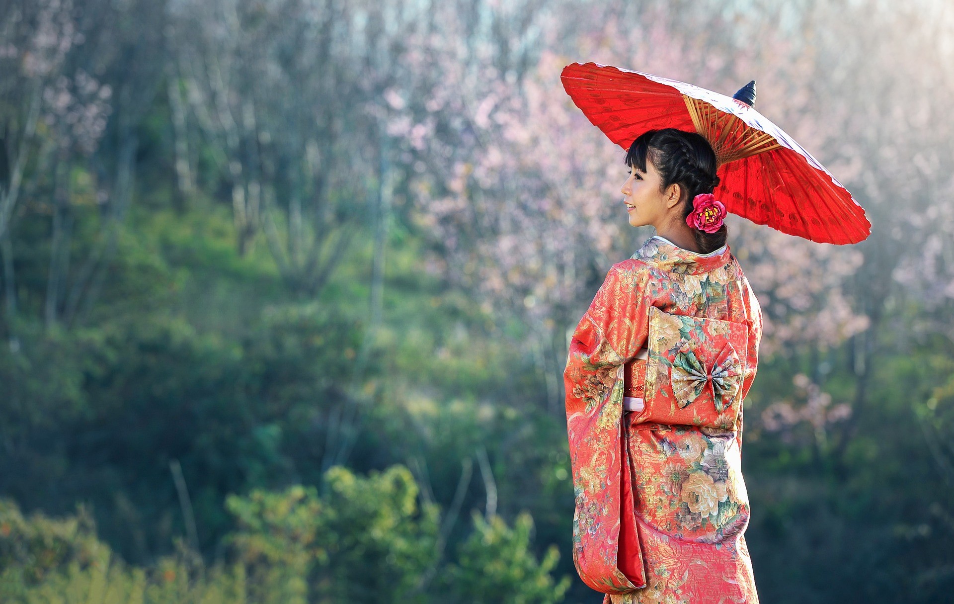 Donna con Kimono