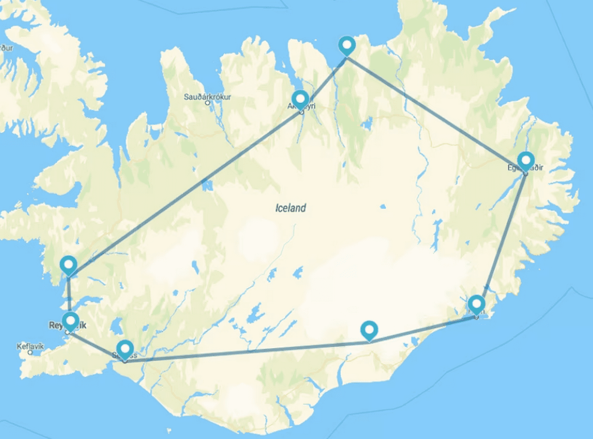 8-daagse reisroute IJsland