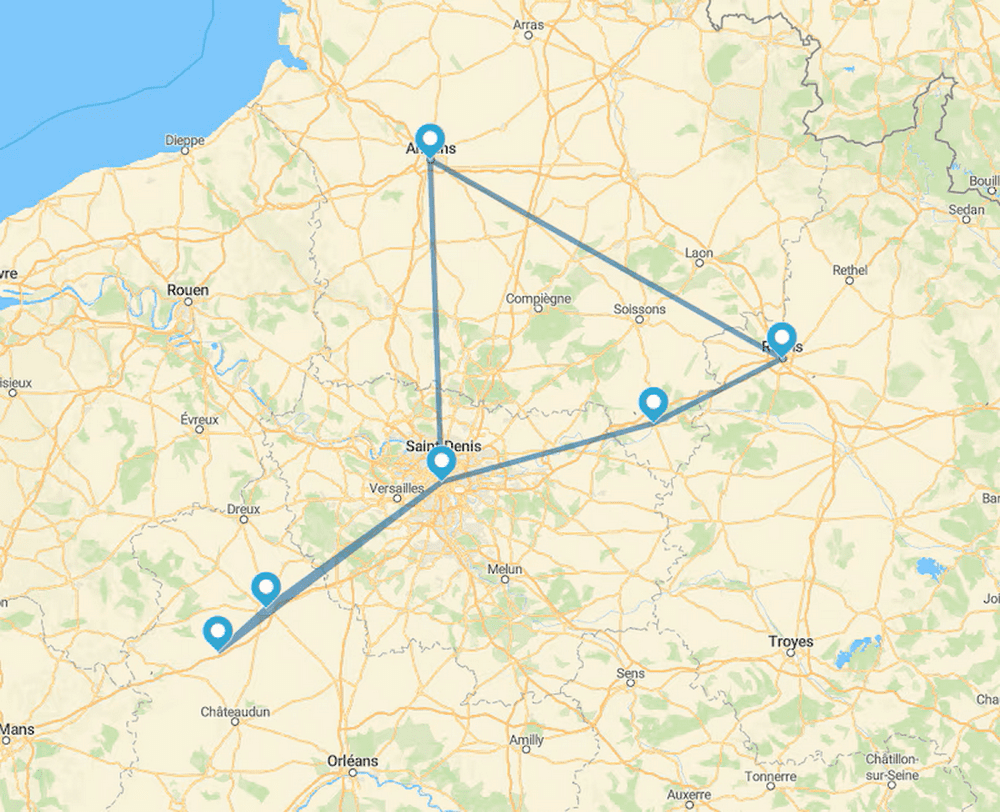Mappa Francia letteraria