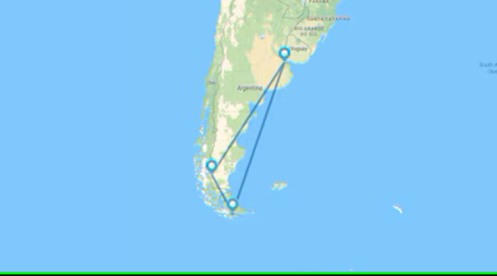 Mappa tour argentina