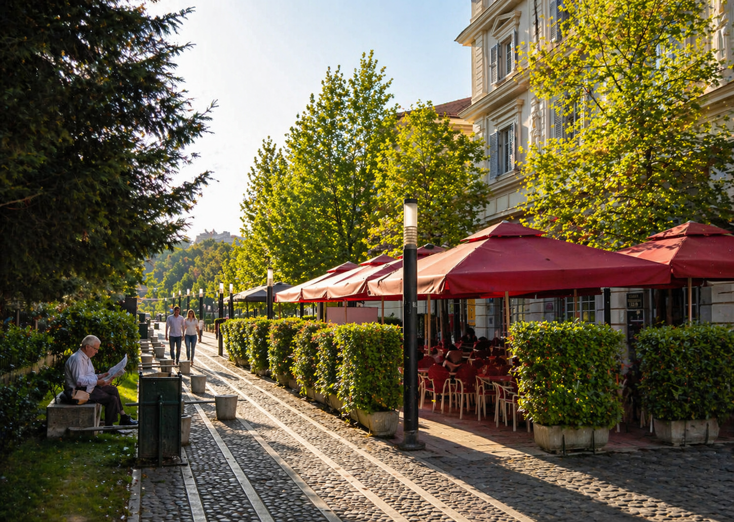 Quartiere Blloku a Tirana Foto ftrai